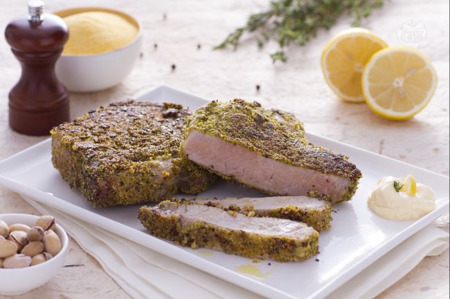 Braciole al limone con panatura croccante al pistacchio