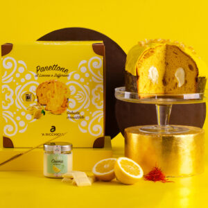 Panettone al limone e zafferano con vaso di crema al limone - immagine 2