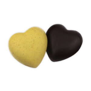 Cuori al pistacchio e cioccolato