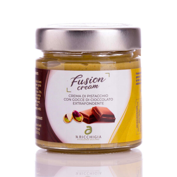 Crema Fusion con pistacchio e gocce di cioccolato Modicano | 'A Ricchigia