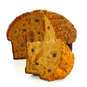 Panettone al caffè con gocce di cioccolato