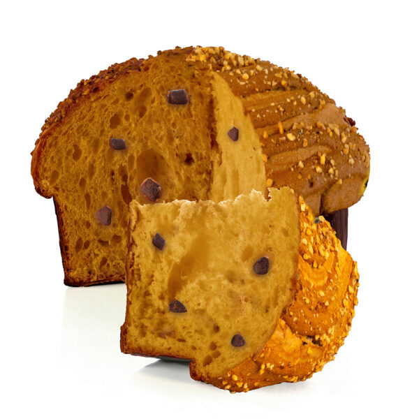 Panettone al caffè con gocce di cioccolato
