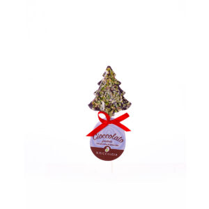 Albero di cioccolato fondente con granella di Pistacchio