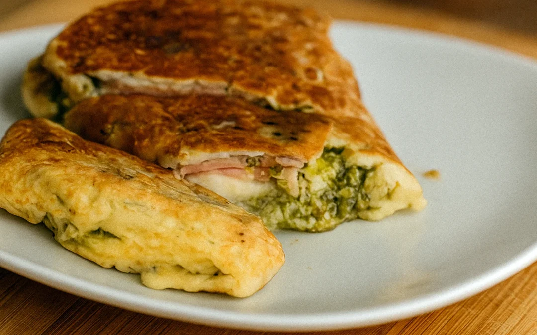 frittata con pesto di pistacchio